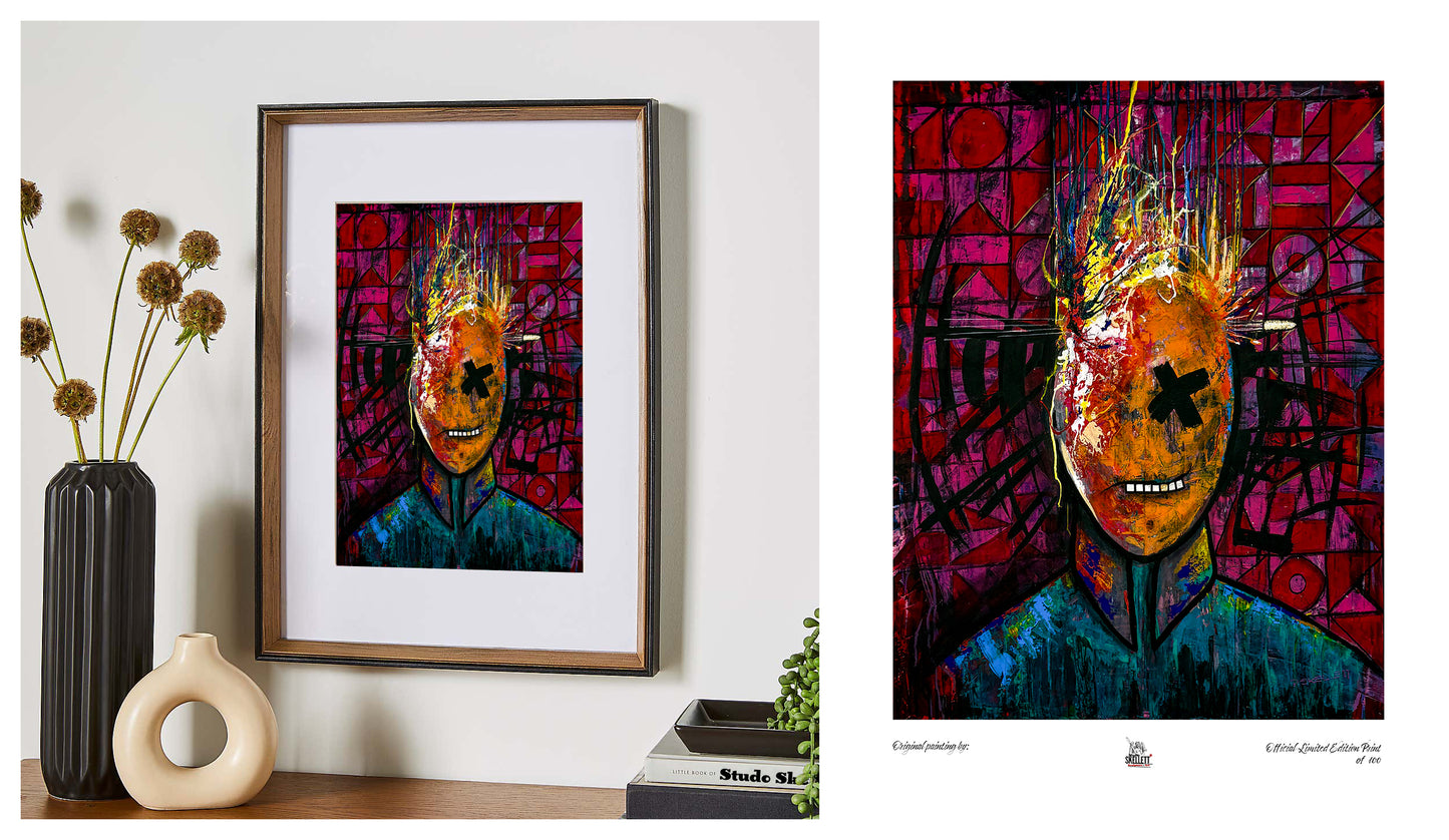Punx - losing his mind - Archive Print by Paul Skellett