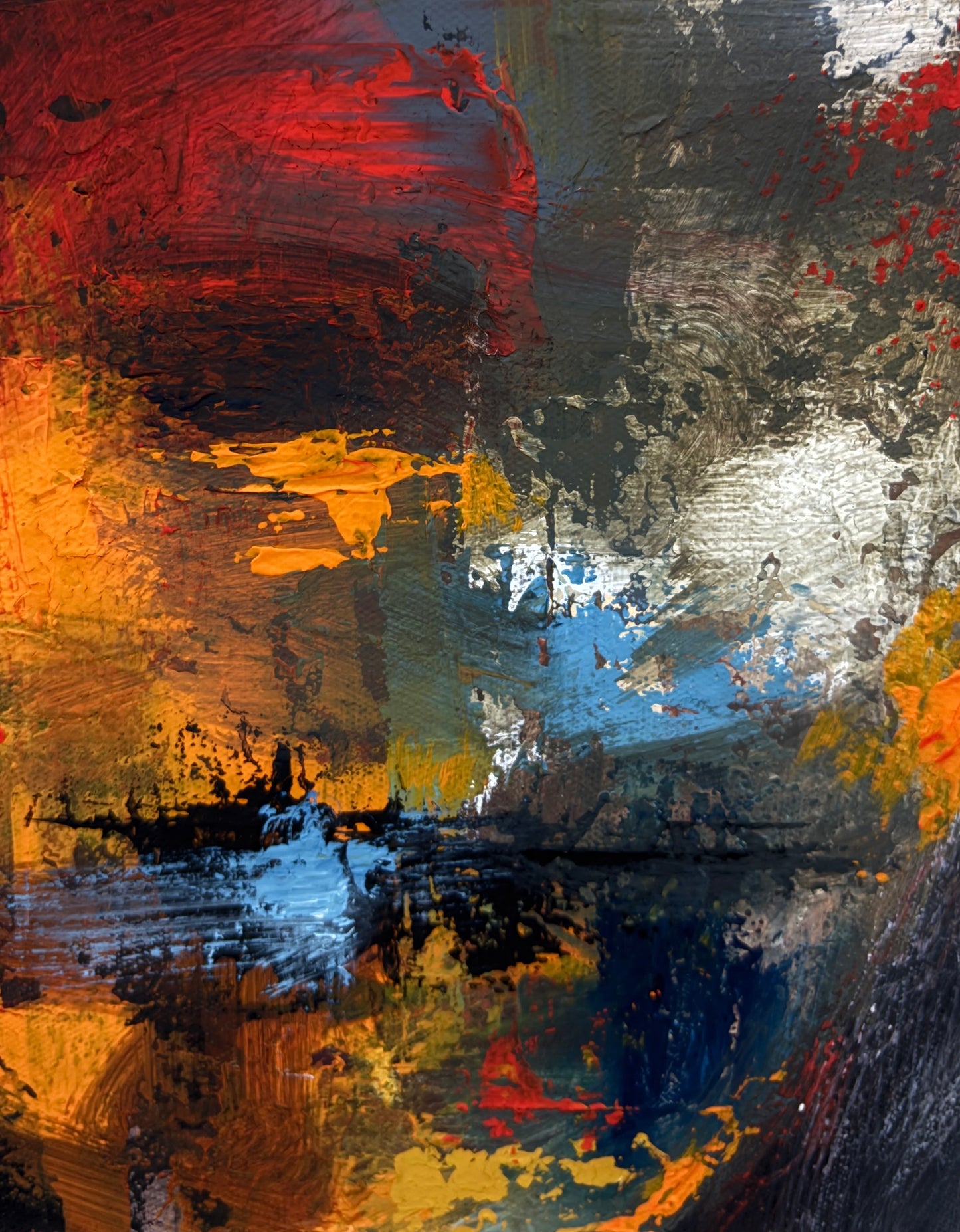 Stolen glances at the sun - Original painting by Jason Skellett