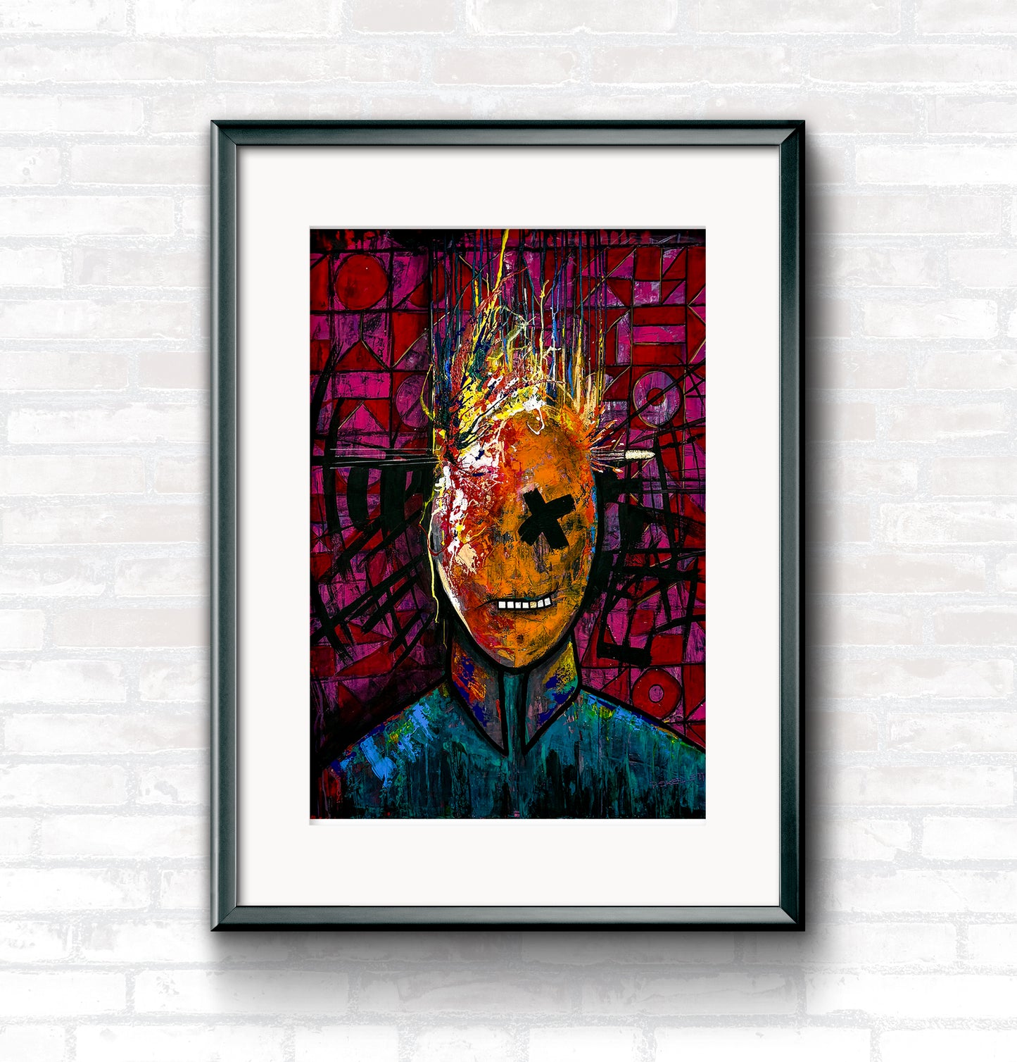 Punx - losing his mind - Archive Print by Paul Skellett